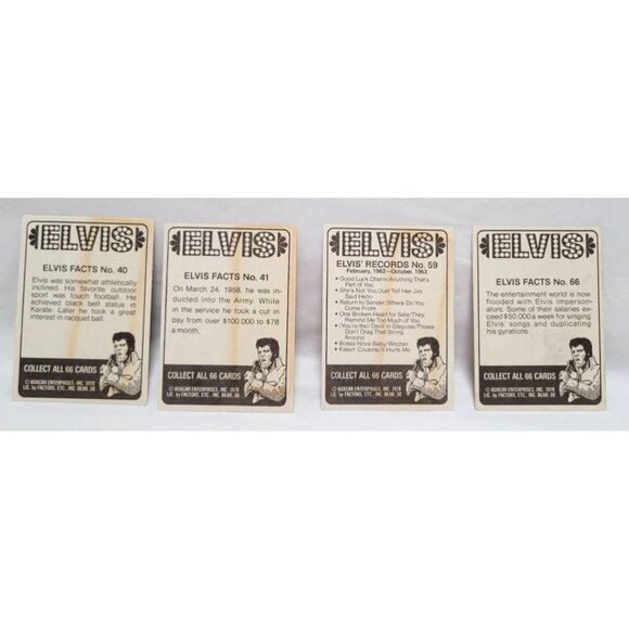 Vintage 1978 Lot of 35 Boxcar Enterprises Elvis Presley Trading Cards 32-66 - Picture 6 of 12